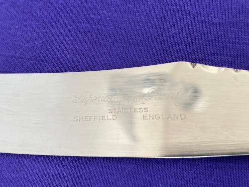 HALLMARK SILVER SHEFFIELD CIRCA 1920 HANDLED CARVING KNIFE AND FORK