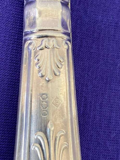 HALLMARK SILVER SHEFFIELD CIRCA 1920 HANDLED CARVING KNIFE AND FORK