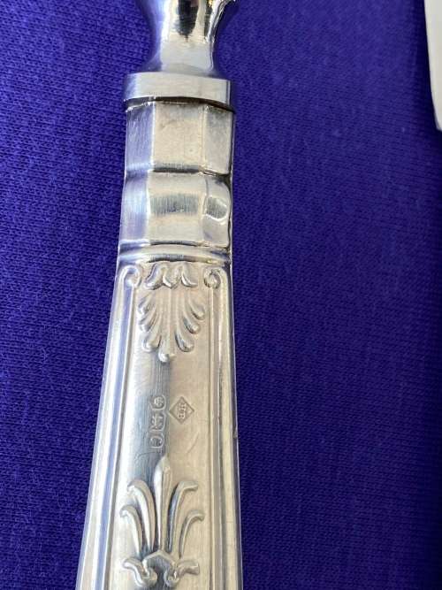 HALLMARK SILVER SHEFFIELD CIRCA 1920 HANDLED CARVING KNIFE AND FORK