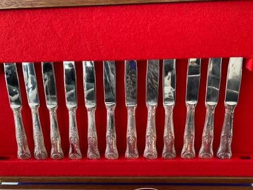 KINGS PATTERN SILVER PLATED CUTLERY SET X 50 PIECES