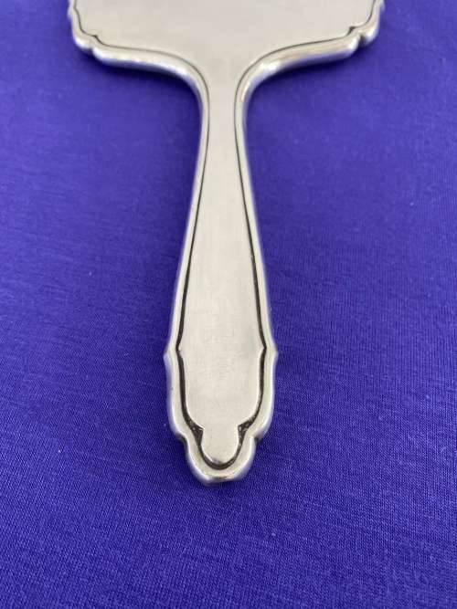 1950`s SILVER PLATED HAND MIRROR STAMPED