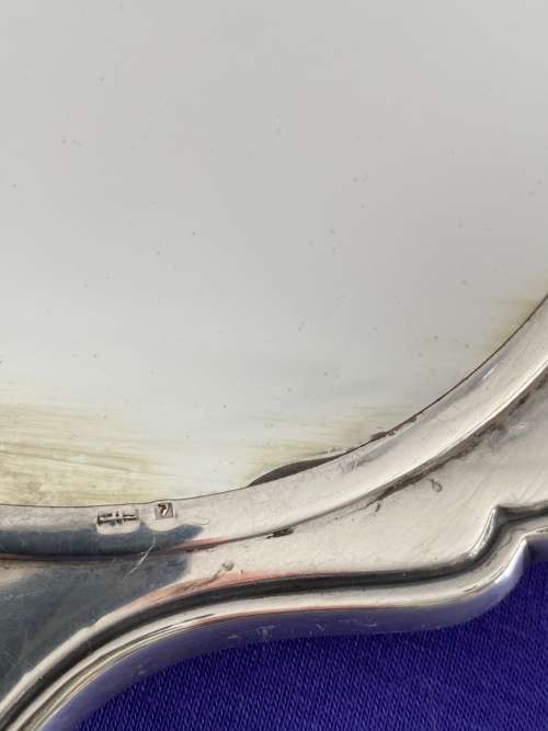 1950`s SILVER PLATED HAND MIRROR STAMPED