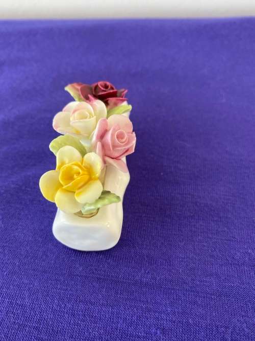 COALPORT ENGLAND PORCELAIN FLOWER BASKET