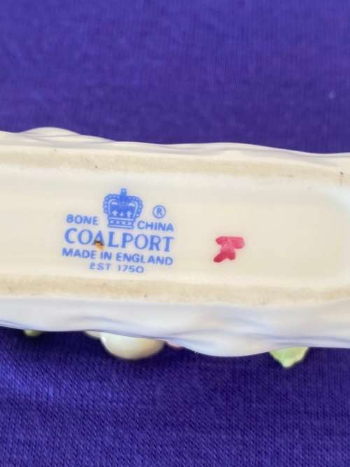 COALPORT ENGLAND PORCELAIN FLOWER BASKET