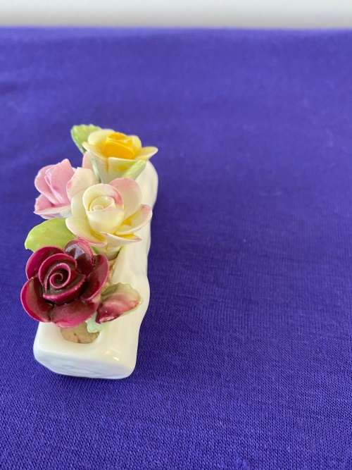 COALPORT ENGLAND PORCELAIN FLOWER BASKET