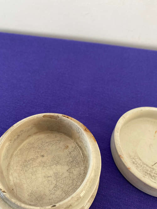 S MAW SON and SONS CHERRY TOOTHPASTE LONDON POT LID AND BASE CIRCA 1890