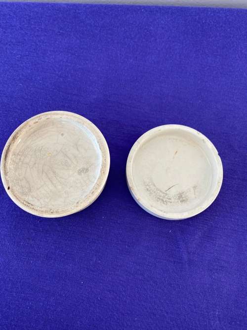 S MAW SON and SONS CHERRY TOOTHPASTE LONDON POT LID AND BASE CIRCA 1890