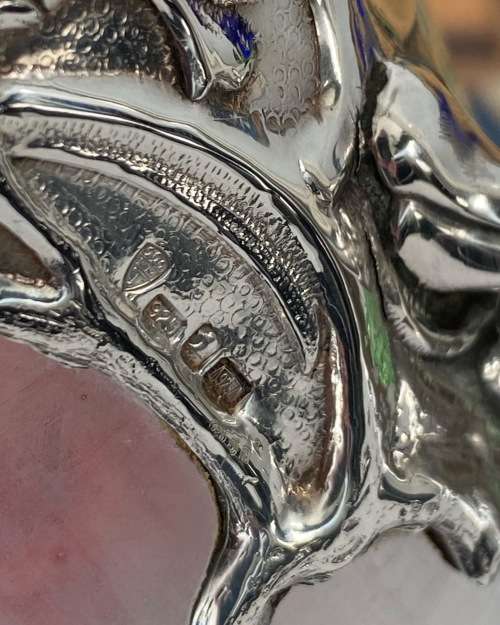 ANTIQUE ART NOUVEAU FRENCH SILVER 925 HALLMARK CRYSTAL CLARET JUG