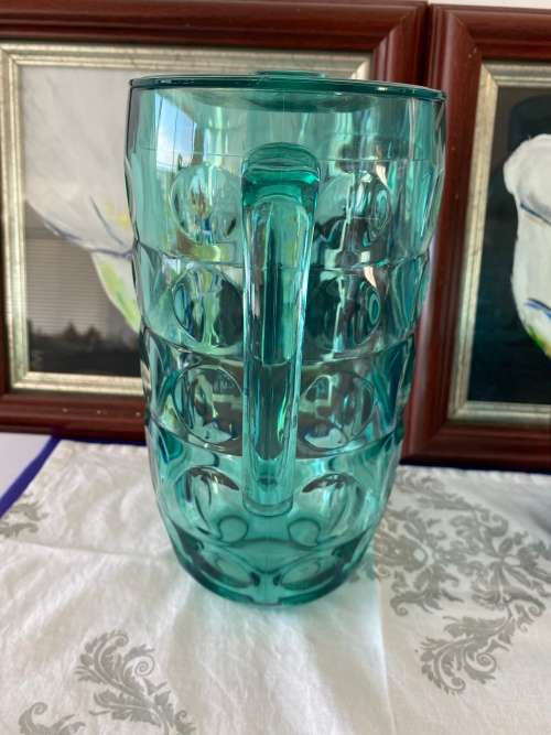 VINTAGE RETRO BUBBLE DESIGN TURQUOISE GREEN WATER/ JUICE PITCHER