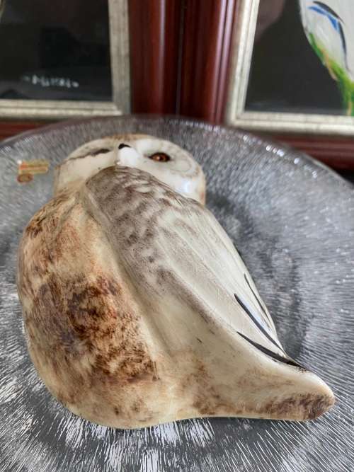 VINTAGE BABBACOMBE DEVON UK POTTERIES TONI RAYMOND WALL MOUNTED WISE OWL STRING HOLDER - CIRCA 1970