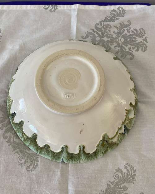 SIGNED BY ARTIST DRIP GLAZED POTTERY BOWL