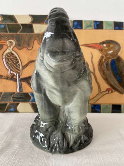 A DELIGHTFUL LARGE ELEPHANT BEAUTIFULLY GLAZED DECORATIVE UNSIGNED BIG FIVE FIGURE