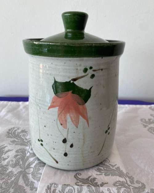 BARRY DOUGLAS SA POTTER TRANSVAAL SIGNED LARGE GLAZED STORAGE JAR WITH LID