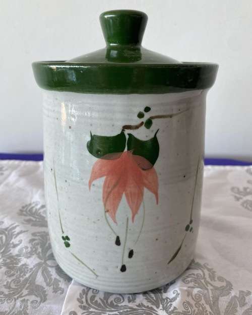 BARRY DOUGLAS SA POTTER TRANSVAAL SIGNED LARGE GLAZED STORAGE JAR WITH LID