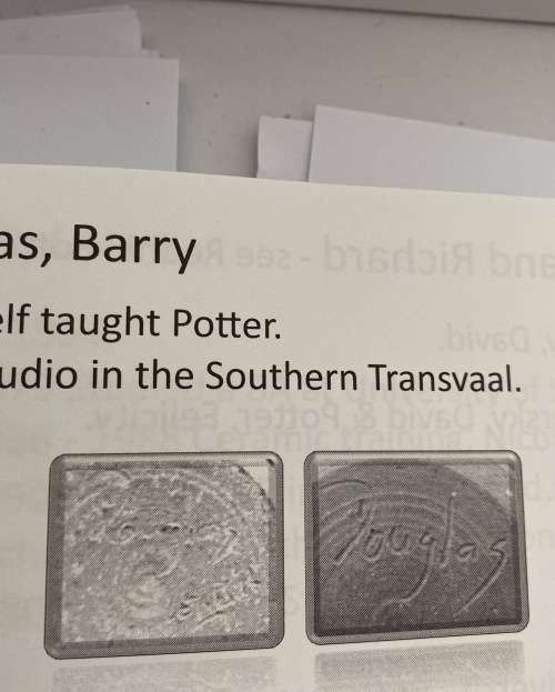 BARRY DOUGLAS SA POTTER TRANSVAAL SIGNED LARGE GLAZED STORAGE JAR WITH LID