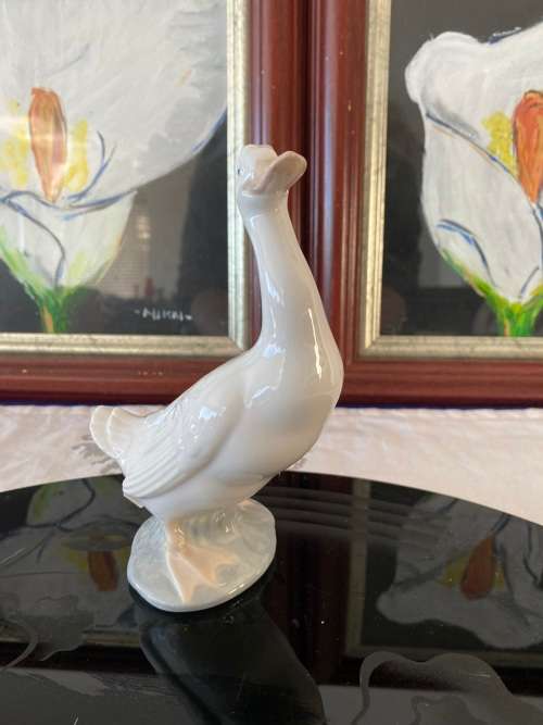 NAO STAMPED MADE IN SPAIN BY LLADRO D 9 11 EN PORCELAIN LARGE DUCK