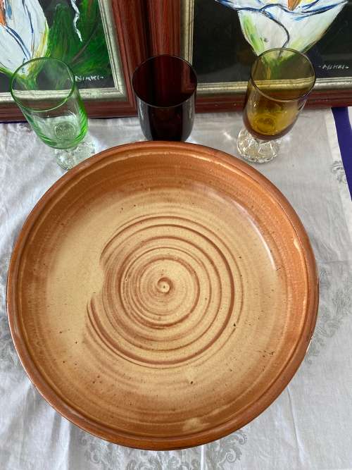 LIEBERMANN SA SIGNED POTTERY LARGE MIXING BOWL