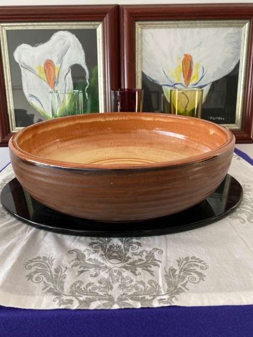 LIEBERMANN SA SIGNED POTTERY LARGE MIXING BOWL