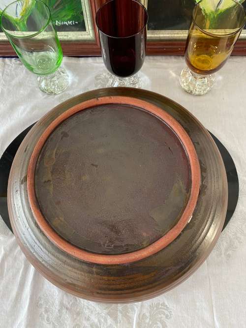 LIEBERMANN SA SIGNED POTTERY LARGE MIXING BOWL