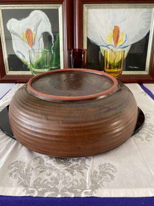 LIEBERMANN SA SIGNED POTTERY LARGE MIXING BOWL