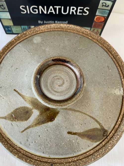 STEVE SHAPIRO 1945 POTTER SIGNED GLAZED POTTERY BOWL AND LID