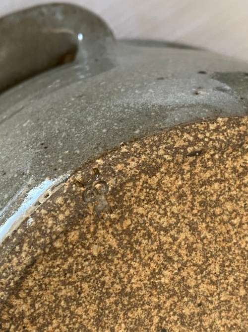 STEVE SHAPIRO 1945 POTTER SIGNED GLAZED POTTERY BOWL AND LID