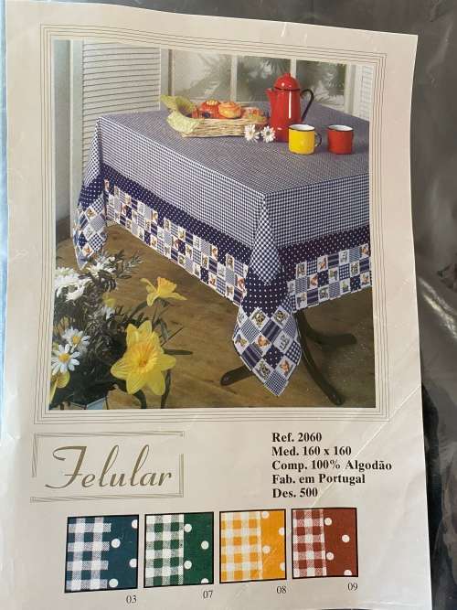 VINTAGE FELULAR PORTUGAL 100% ALGODAO FABRIC TABLE CLOTH