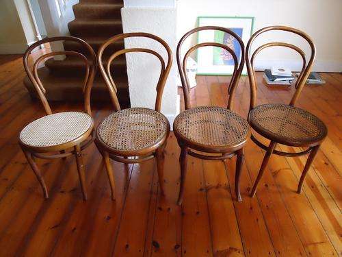 ANTIQUE BENTWOOD CHAIRS X 4 (BIDDING FOR ALL 4)