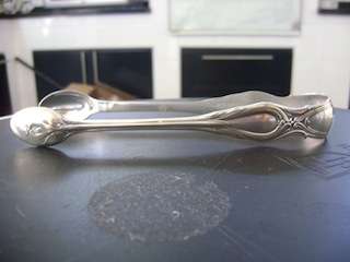 Art Nouveau Silver Plate Sugar Tongs