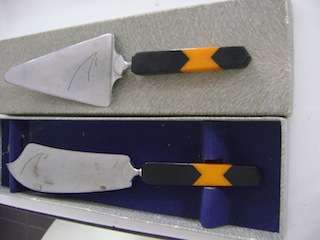 Art Deco Cake Lifter & Cake Knife in Box