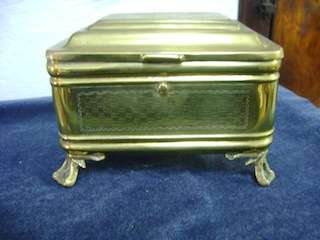Edwardian Brass Card Box