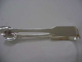 Chester Circa 1830 George IV Period Fiddle Pattern Sugar Tongs (40.6 Grams)