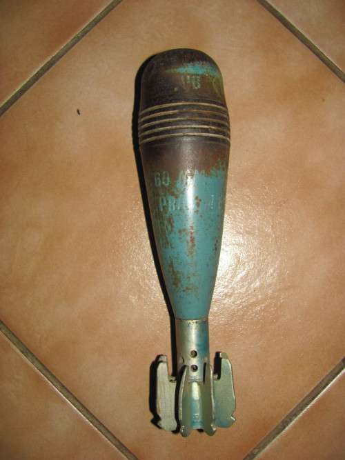 Mortar Bomb 60mm French Practice Deactivated