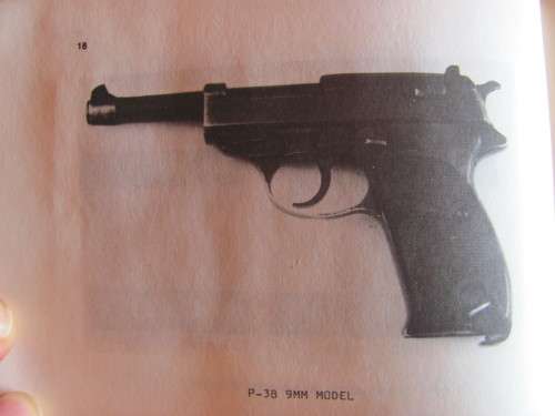 Walther P38 Pistol - mounted polycraft replica - Bush War Era