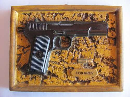 Tokarev TT-33 Pistol - mounted polycraft replica - Bush War Era
