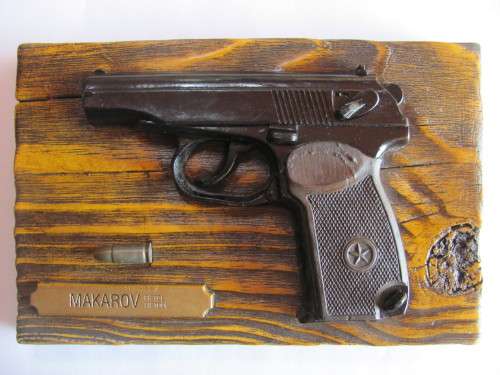 Makarov PM Pistol - mounted polycraft replica - Bush War Era