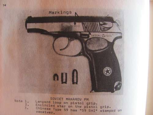 Makarov PM Pistol - mounted polycraft replica - Bush War Era