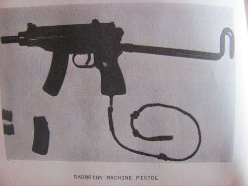 Scorpion VZ-61 Machine Pistol - mounted polycraft replica - Bush War Era