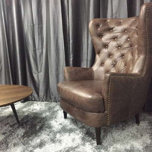 GRANDE BUFFALO LEATHER OCCASIONAL CHAIR