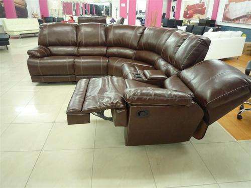 Saddle Stitch Leather Recliner Lounge Suite