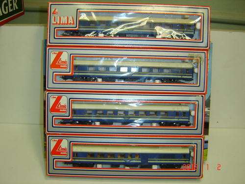 HO Lima SAR Blue Train Set - Loco + Dummy + 4 Coaches All Boxed