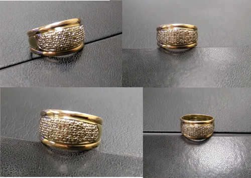 9ct Gold Wedding Ring with 2 x 3mm bands