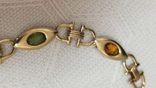 9ct Yellow Gold Gem bracelet