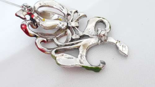 Rhodesian Flame Lily brooch and earrings