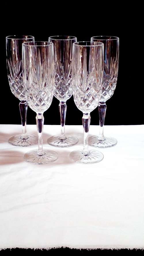 Vintage crystal champagne glasses