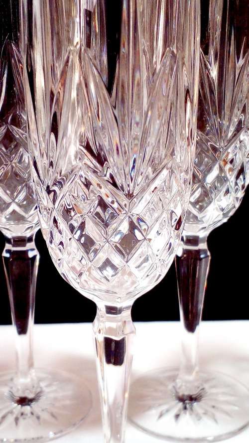 Vintage crystal champagne glasses