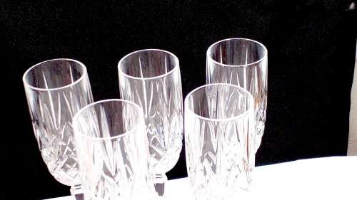 Vintage crystal champagne glasses