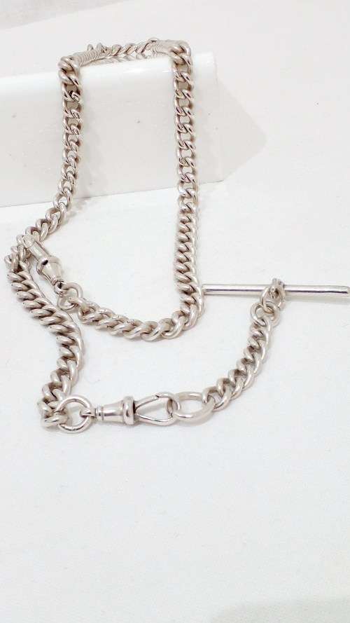 Antique J.S sterling silver pocket watch fob