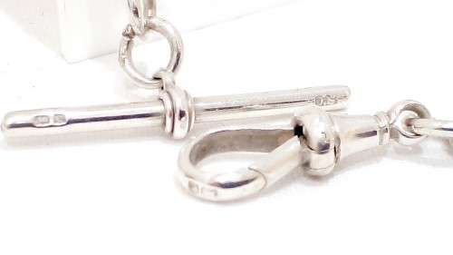 Antique J.S sterling silver pocket watch fob