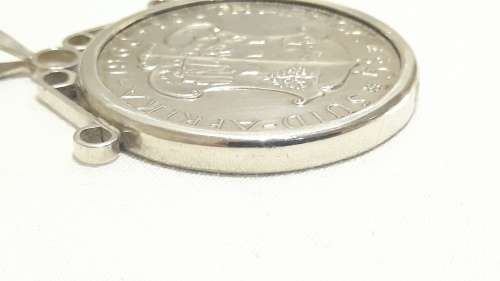 1960 South African coin pendant on chain